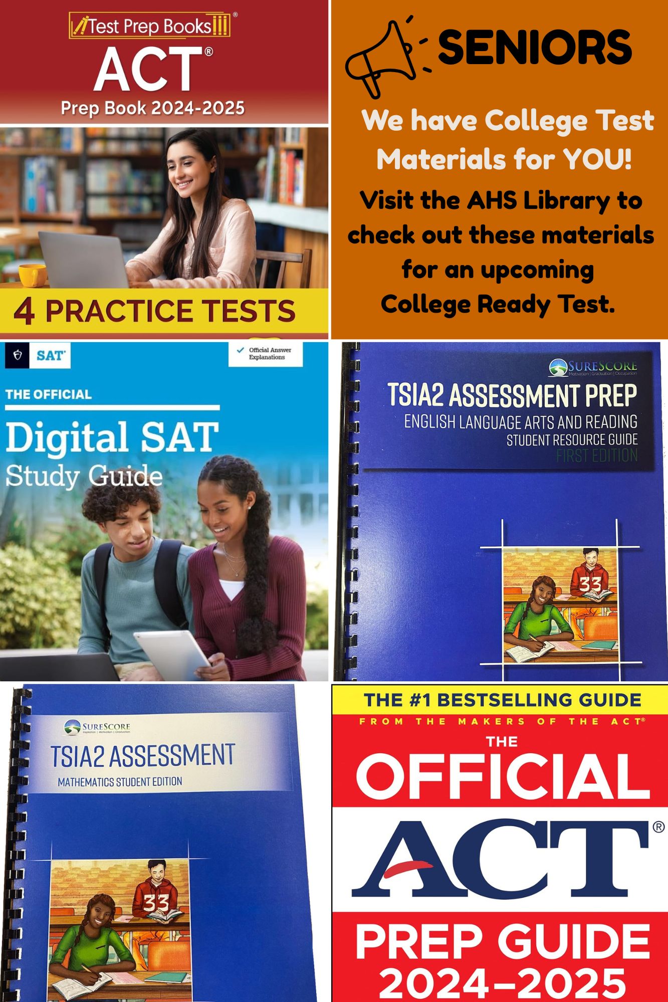 Visit the library to check out a study guide.  